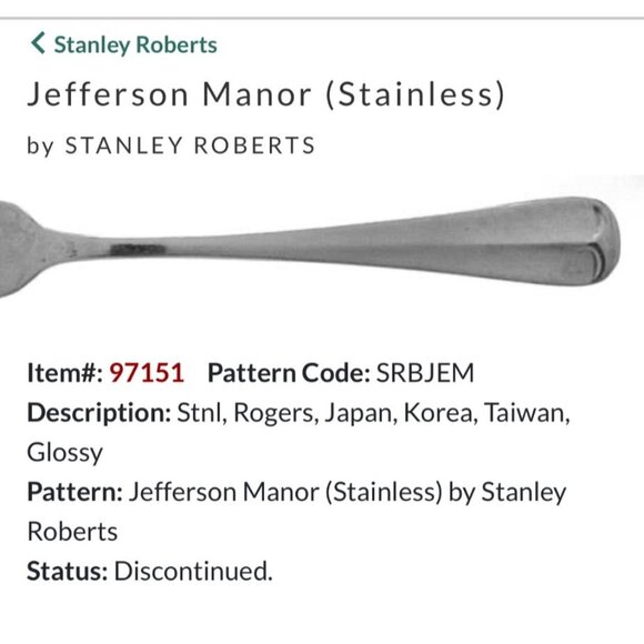 Stanley Roberts Jefferson Manor Stainless Steel Soup Gumbo Spoons Set Of 4 - Picture 1 of 4